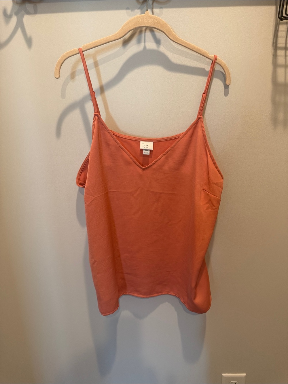 a new day Rust Orange V-Neck Spaghetti Strap Camisole